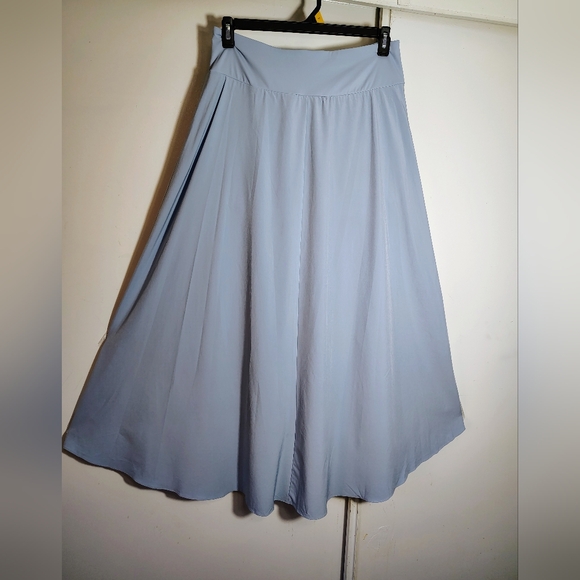 NWT Halara Breezeful 2-in-1 maxi skort high waist Asimetrica light blue ballad L - Picture 4 of 14